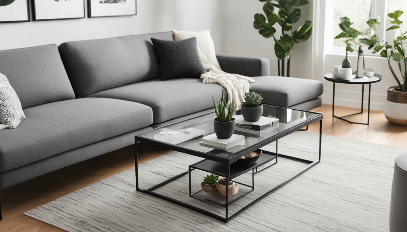 Coffee table on sale to couch ratio