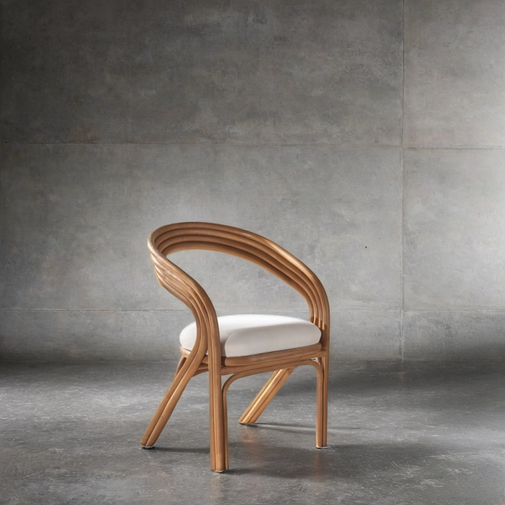 Art Deco revival Rattan Dining Chair