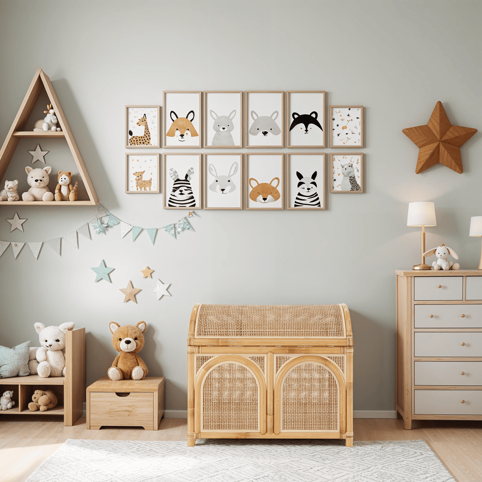 Boho Chic Natural Rattan Trunk - Shakyla