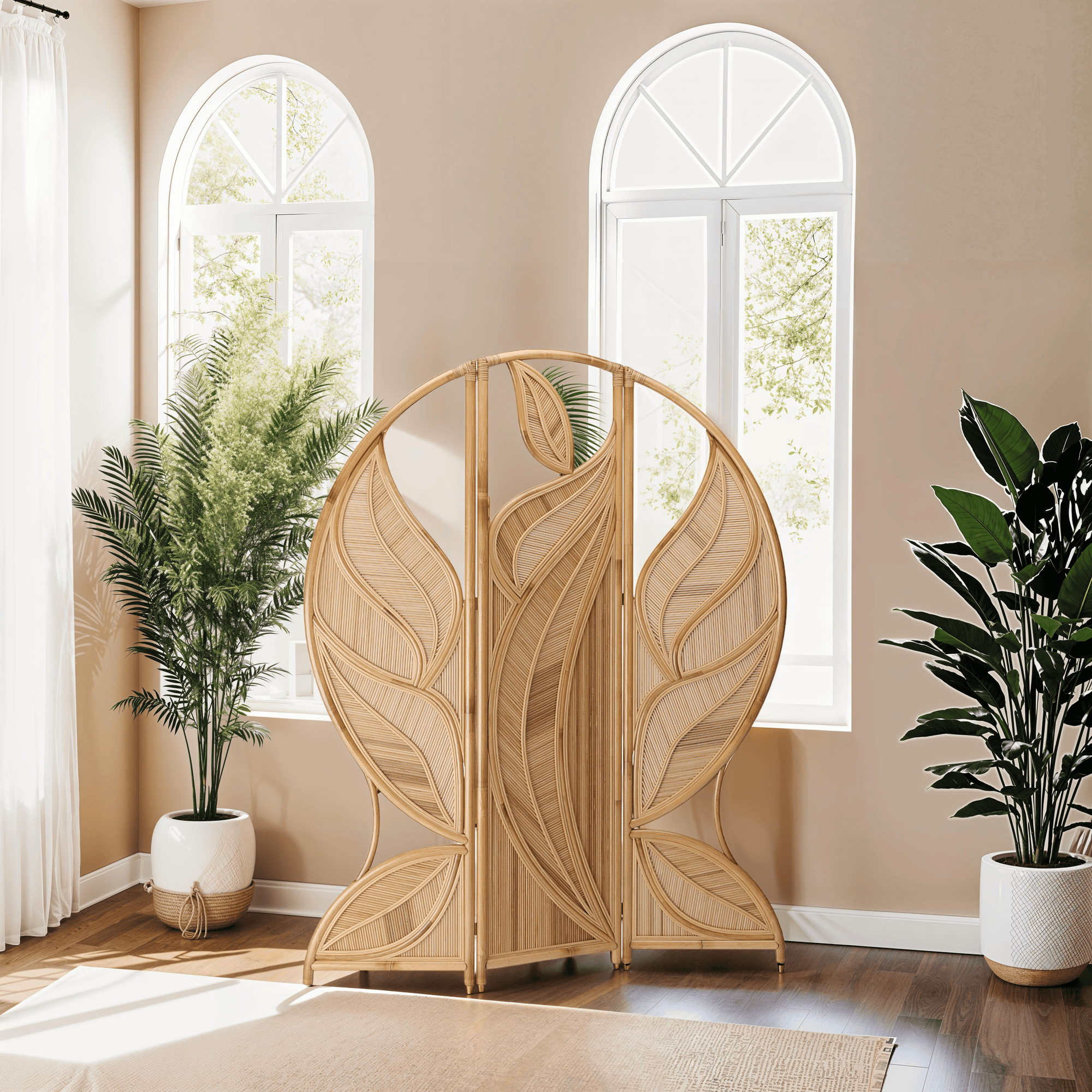 Pencil Reed Rattan Room Divider | Handmade with Gabriella Crespi's Timeless Style