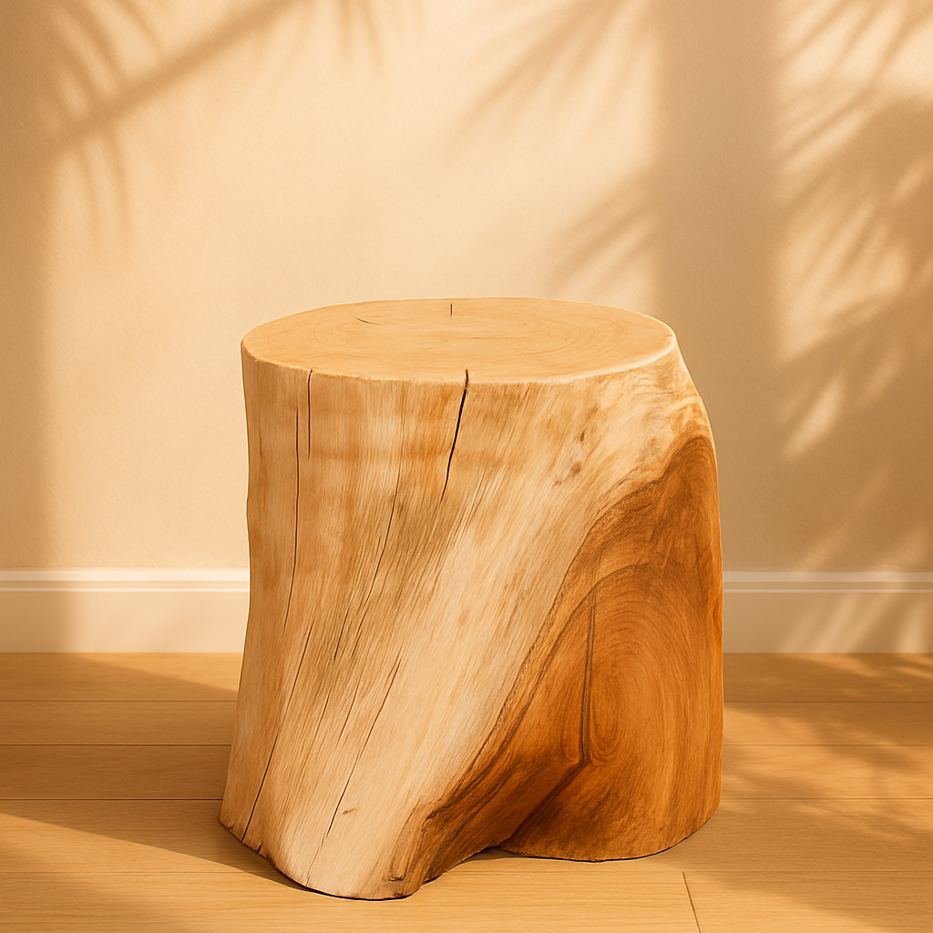 Organic Solid Wood Side Table