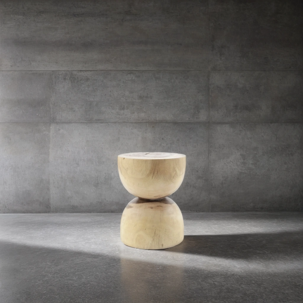 Japandi Stool - Side Table Suar Wood