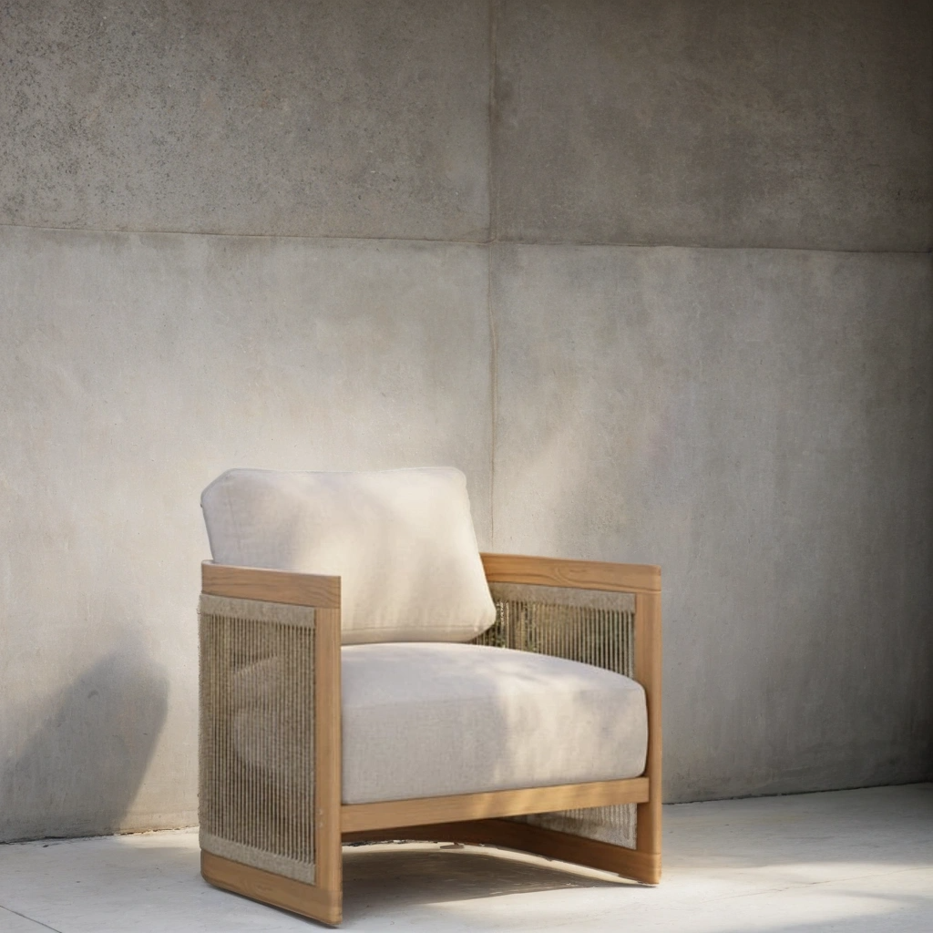 Outdoor Modern Timeless Teak Lounge Chair