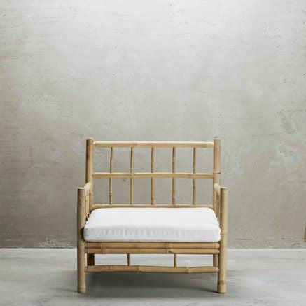 Boho Rustic Bamboo Lounge Chair