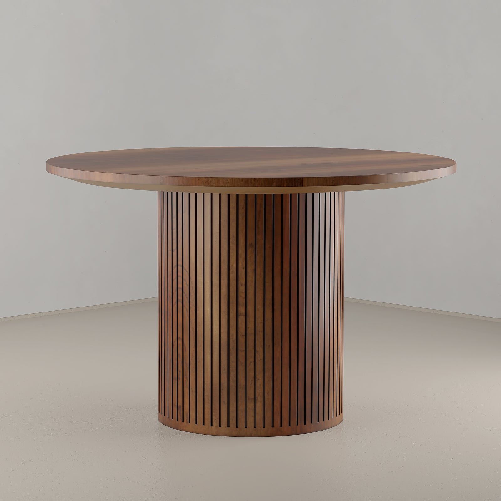 Elegant Teak Round Dining Table for Four