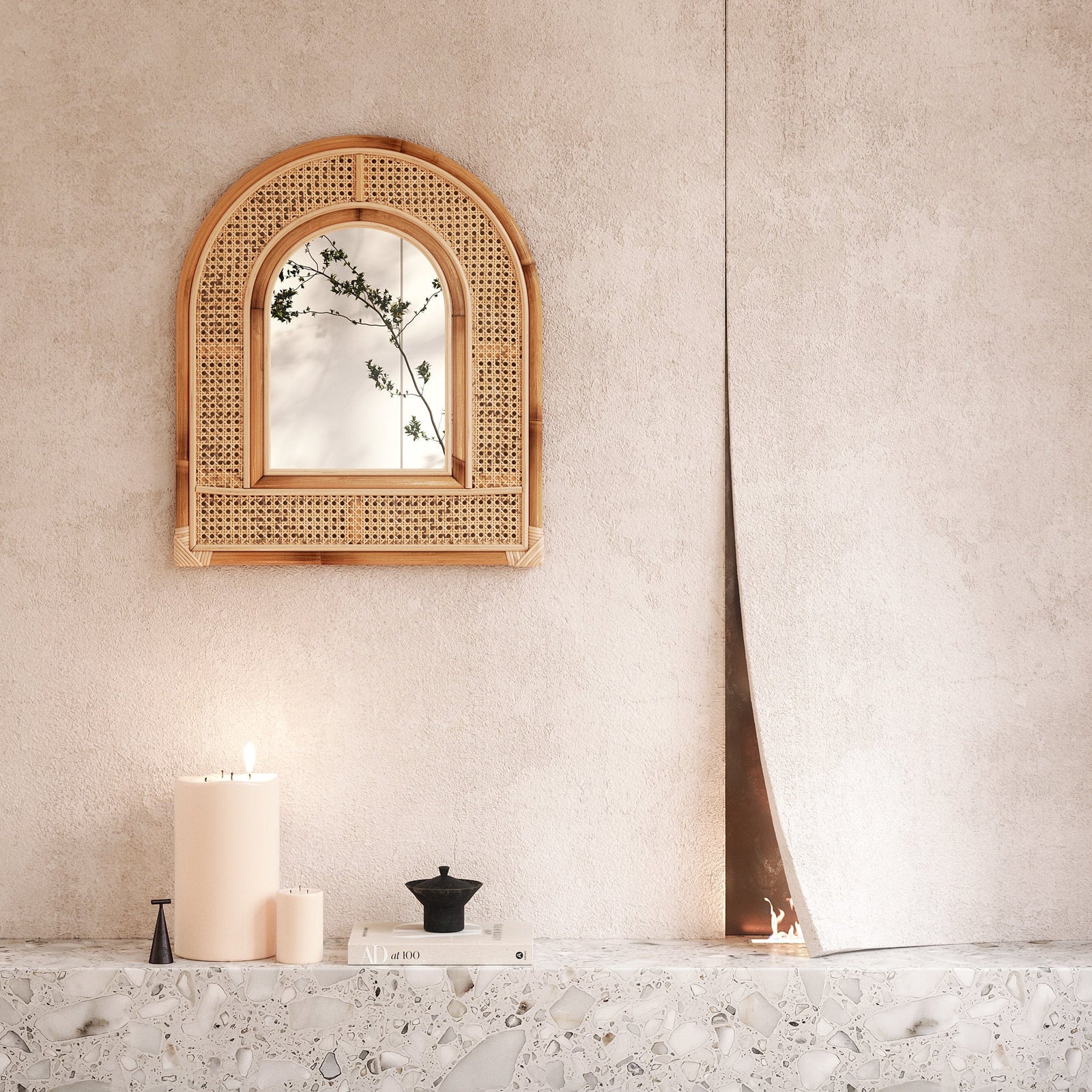 Japandi Arched Mirror