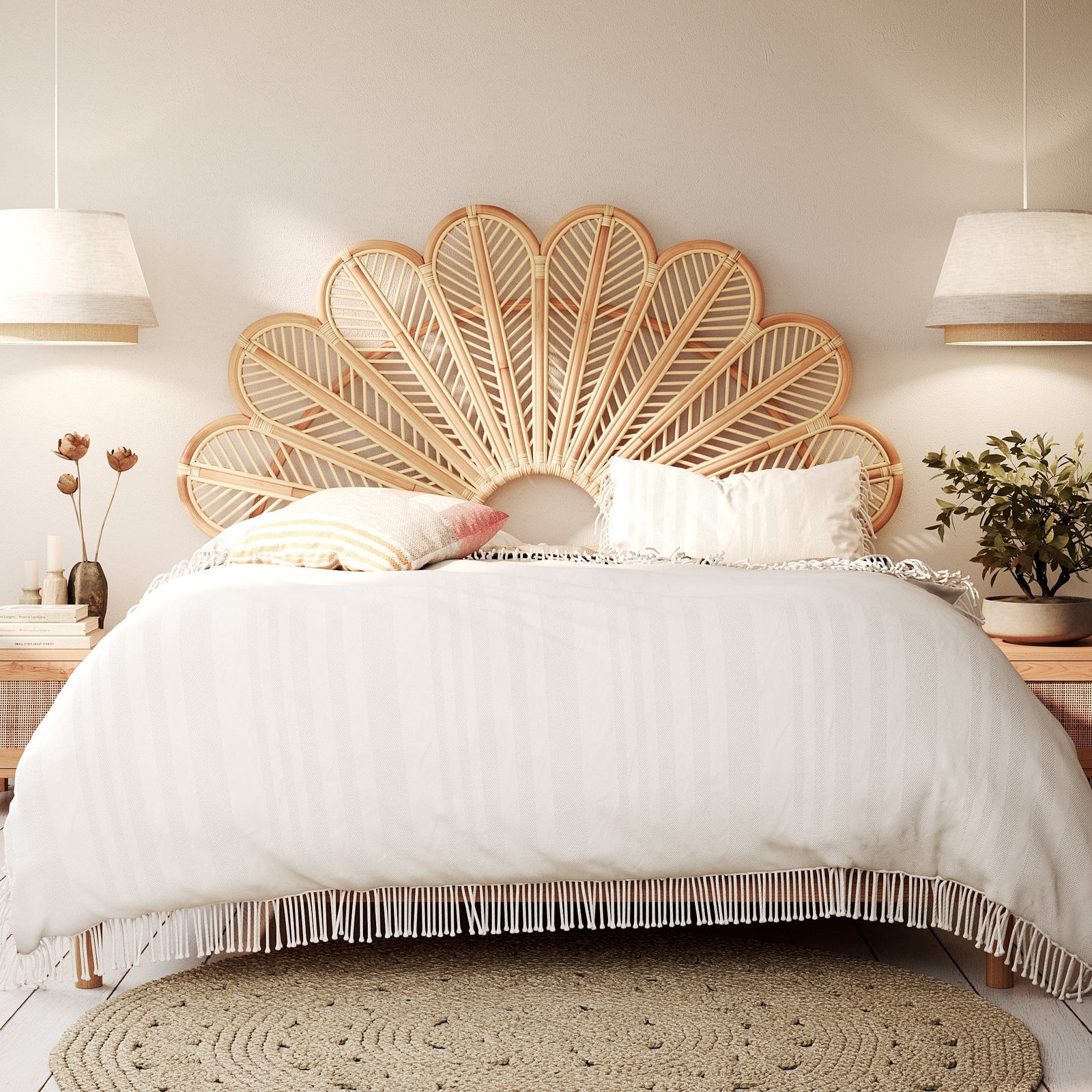 Elina Bespoke Rattan Headboard