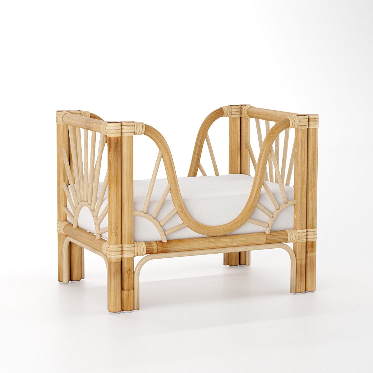 Catty Rattan Cat Bed with Mattress