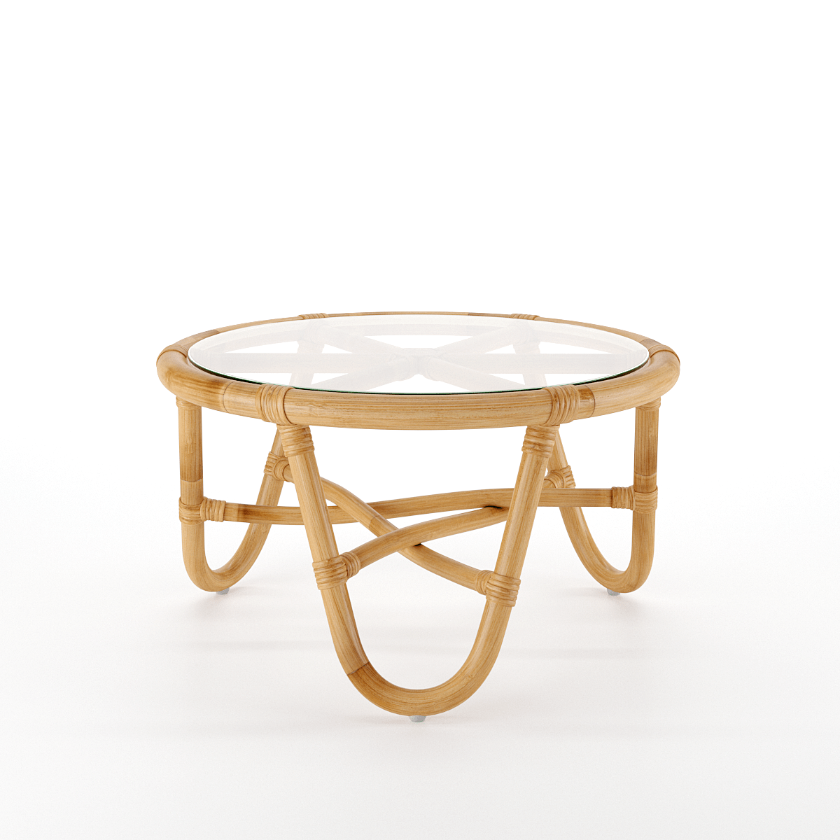 Japandi Coffee Table Natural Rattan