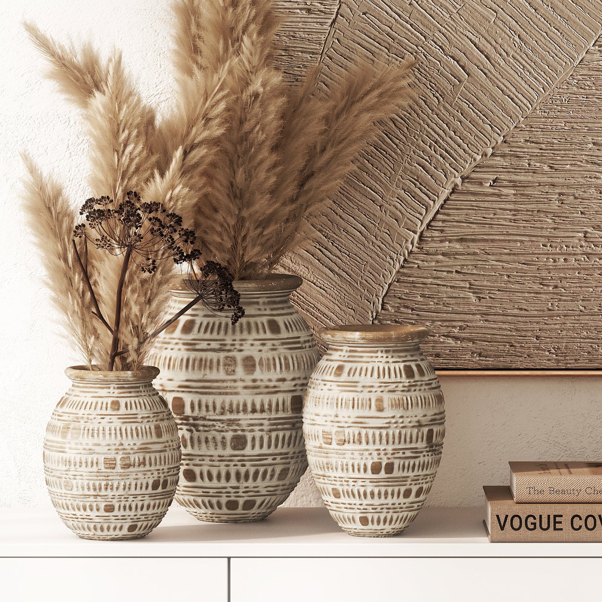 Ethnic Wooden Decor - Boho Chic Vase