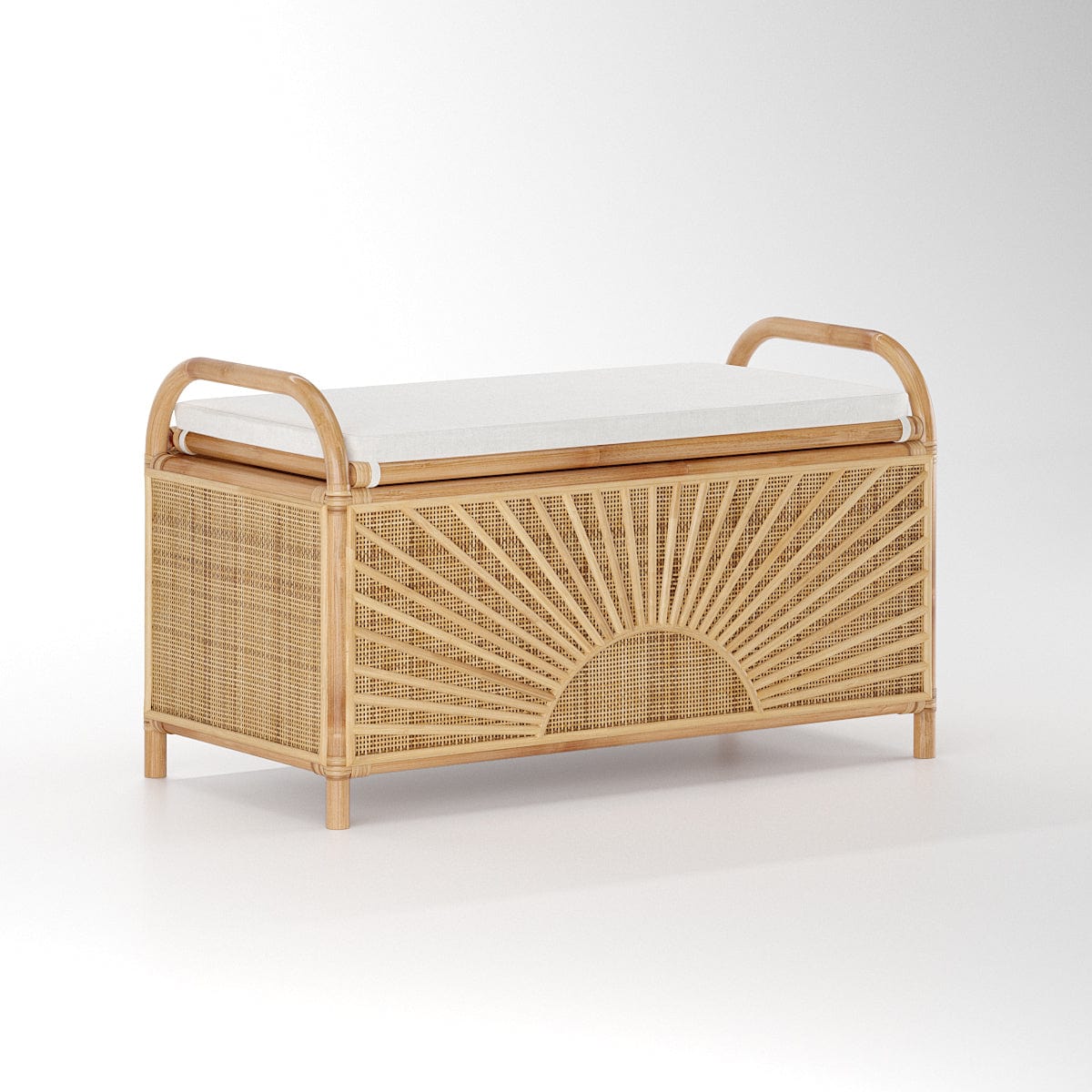 Lucy Natural Rattan Trunk Bench Mojo Boutique