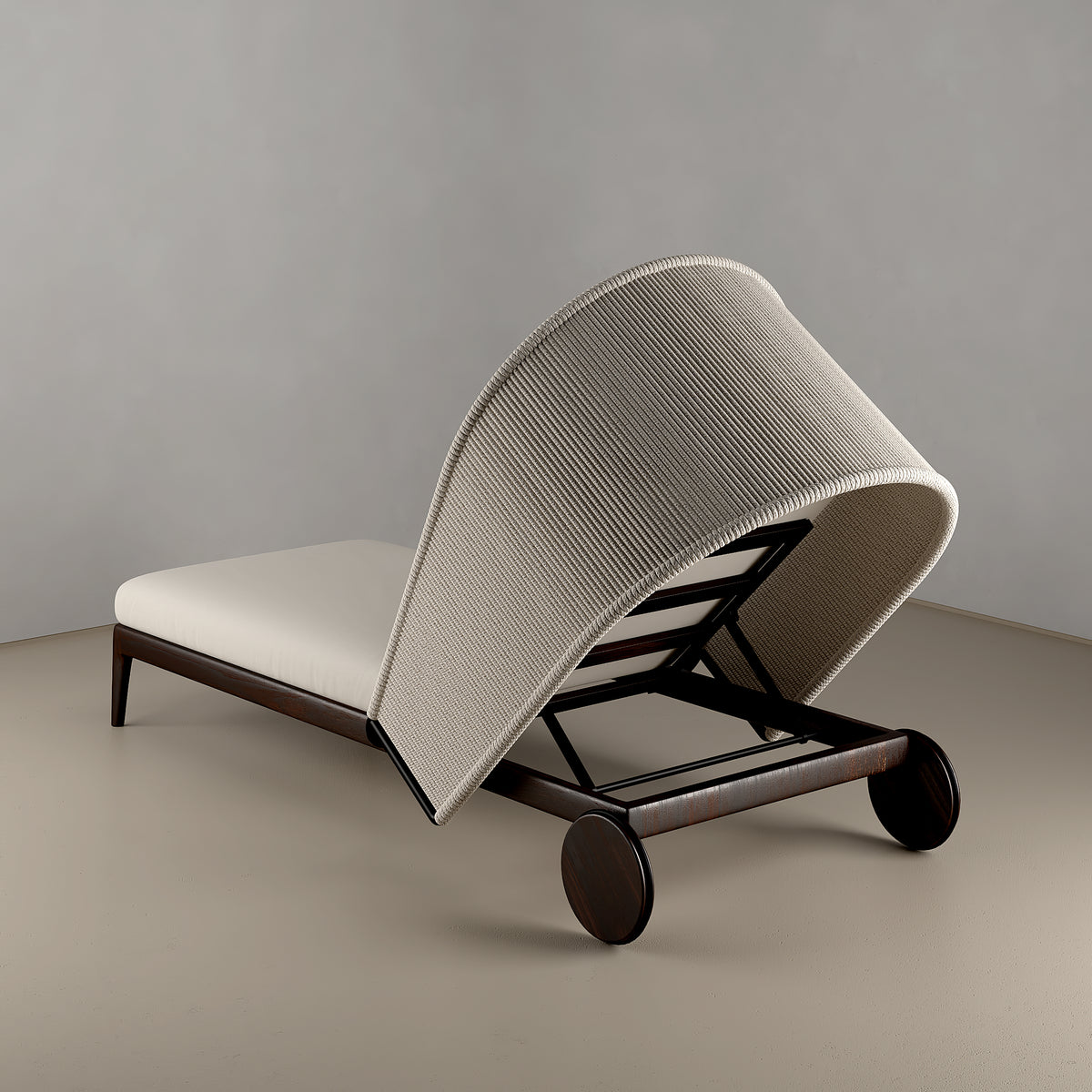 Ironwood Sun Bed with Sunbrella Fabric and Private Canopy - Outdoor Resistant