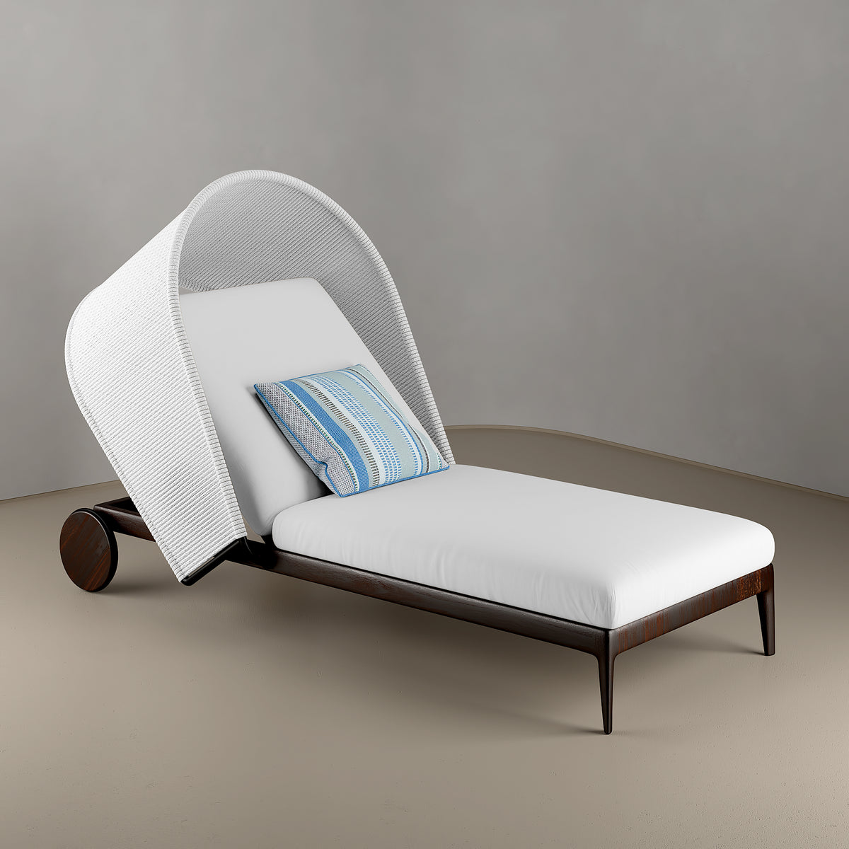 Ironwood Sun Bed with Sunbrella Fabric and Private Canopy - Outdoor Resistant