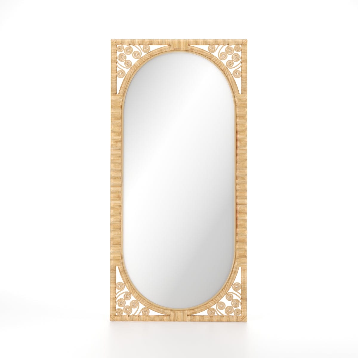 Handwoven Rattan Mirror