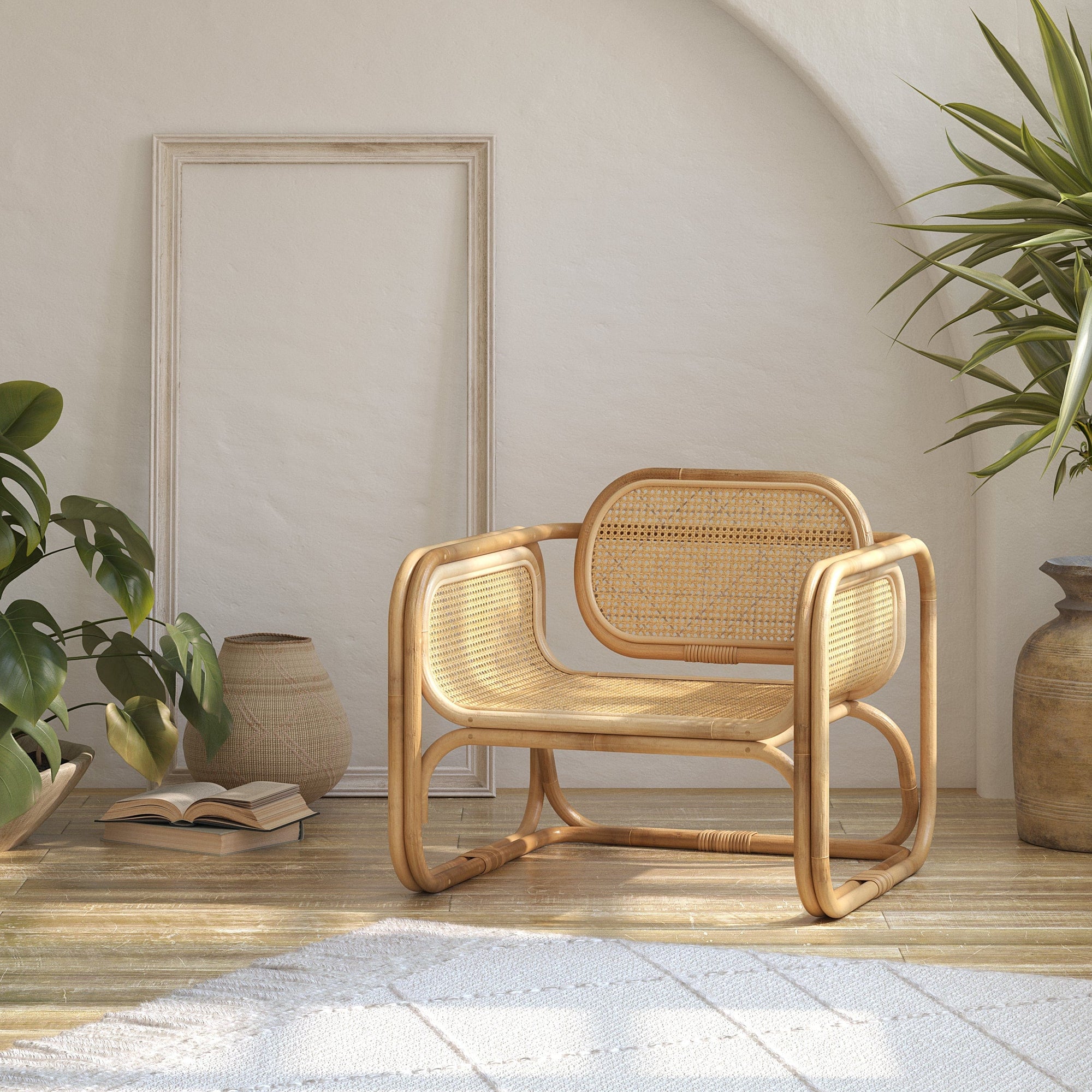 Iconic Rustic Wooden Lounge Chair
